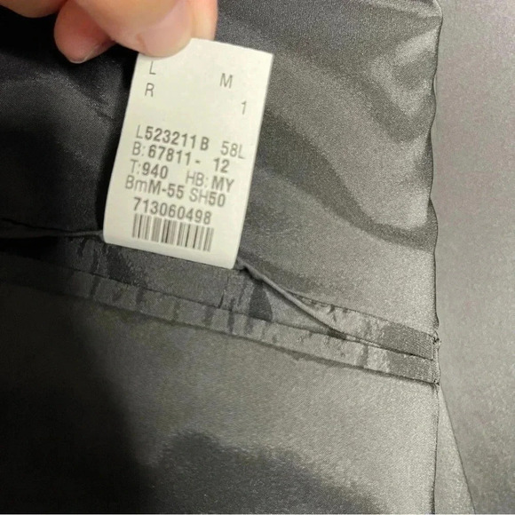 Ralph Lauren Gray Charcoal Wool Stripe Blazer Sport Coat Size 58 L - Picture 4 of 7